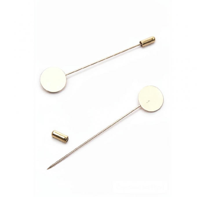 Брошь-игла 7,5 см, золото