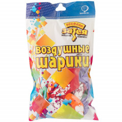 Воздушный шар латексный с рисунком 12" пастель С Днем Рождения! Шары ассорти 25 шт