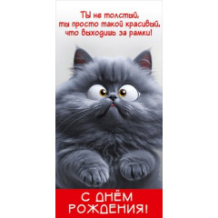 Конверт для денег "С Днём рождения! Ты не толстый..."