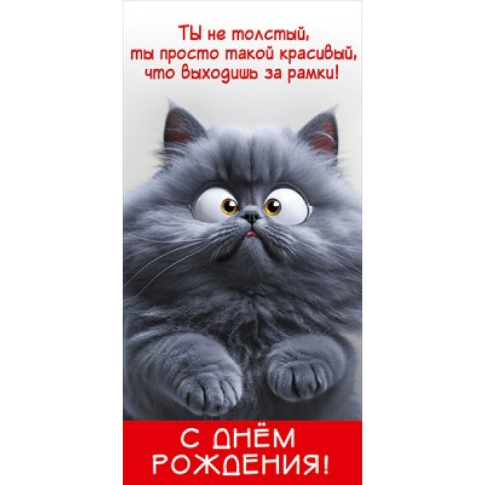 Конверт для денег "С Днём рождения! Ты не толстый..."