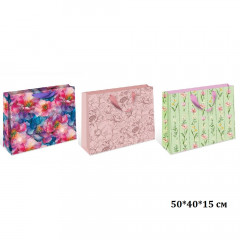 Набор пакетов подарочных Люкс 50*40*15 см Микс (3в*2)