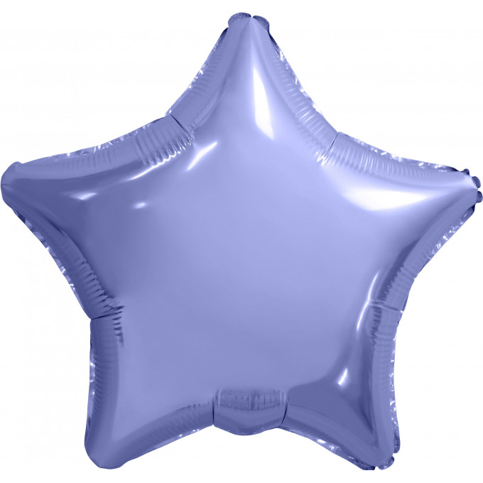 Воздушный шар фольгированный без рисунка 19'' Звезда Пастельный фиолетовый