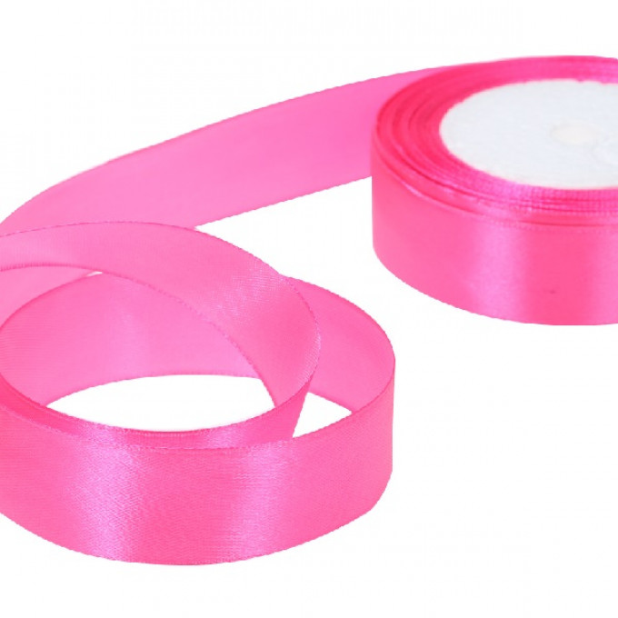 Лента атласная 25мм*25 Y Насыщенно-розовый