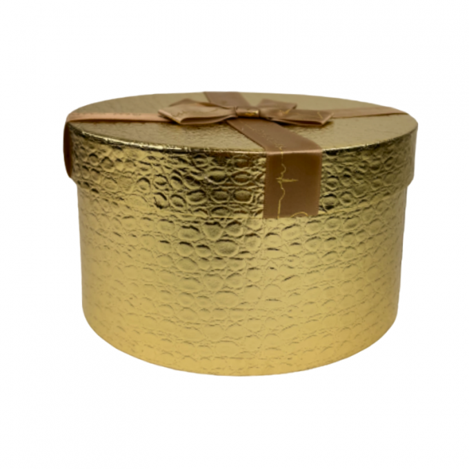 Набор подарочных коробок  из 3 шт Цилиндр 20*11 см ЗОЛОТО