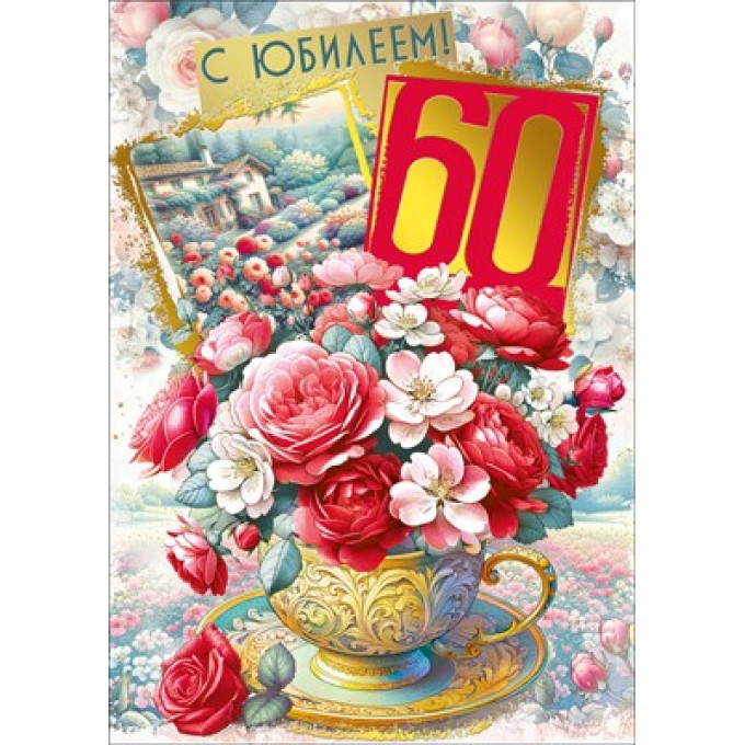 Открытка "С юбилеем! 60"