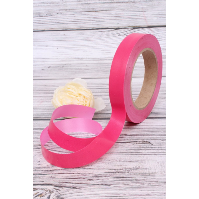 Лента простая 2см*50м Гладкая без тиснения БРУСНИКА/ЛАВАНДА