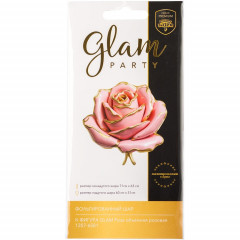 Воздушный шар фольгированный 28"/71 см Фигура Роза объемная розовая