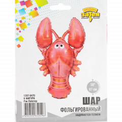 Воздушный шар фольгированный Фигура 38"/97 см  Рак Лобстер