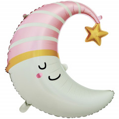 Воздушный шар фольгированный 28"/71 см Фигура Спящий полумесяц малышке