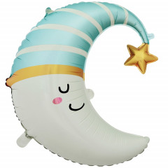 Воздушный шар фольгированный 28"/71 см Фигура Спящий полумесяц малышу