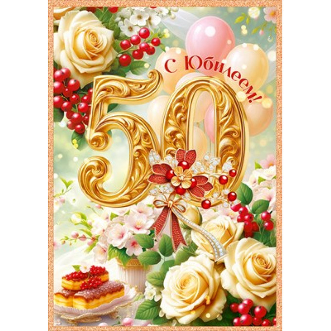 Открытка "С Юбилеем! 50 лет"