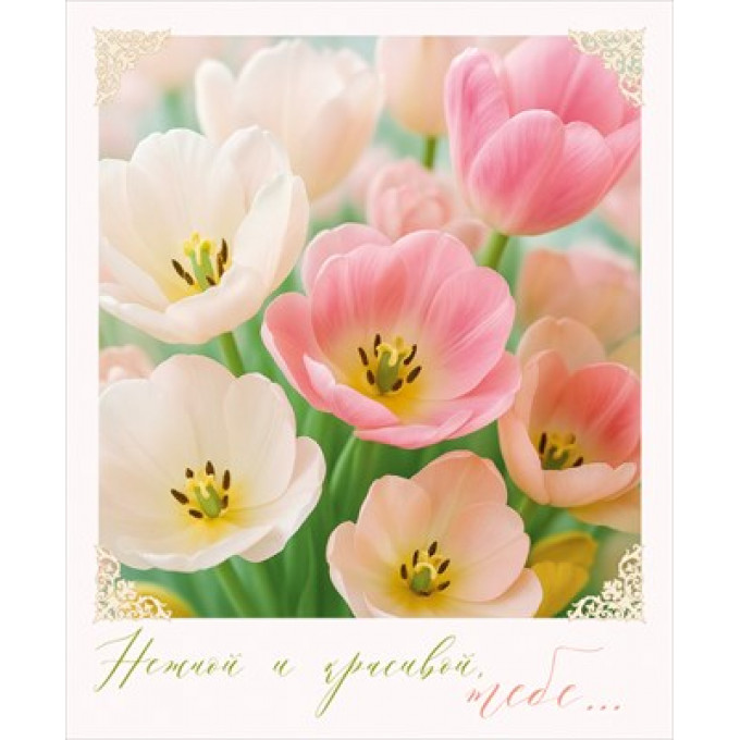 Открытка "Нежной и красивой тебе!"