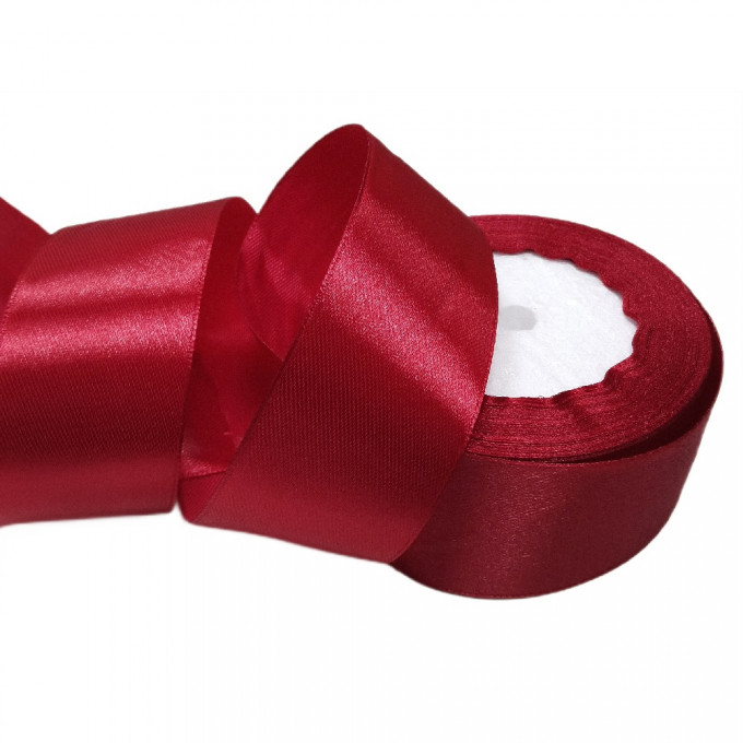Лента атласная 40мм*25 Y Бордовый