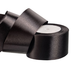 Лента атласная 50мм*25 Y Черный