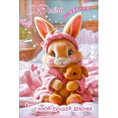 Открытка "С Днём рождения! Самой лучшей девочке"