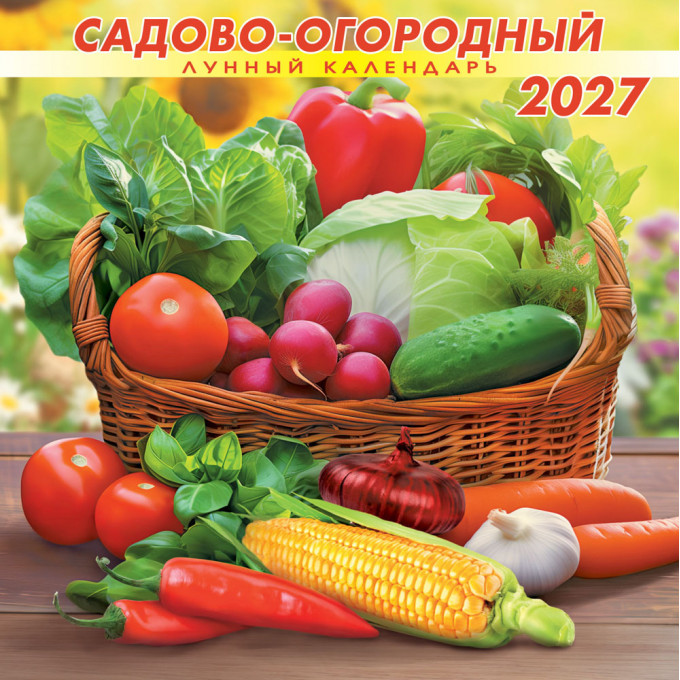 Календарь перекидной на скрепке на 2027 год Садово-огородный лунный календарь