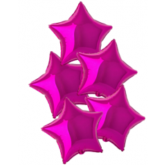 Набор фольгированных шаров 18"/45см ЗВЕЗДА Металлик Fuchsia