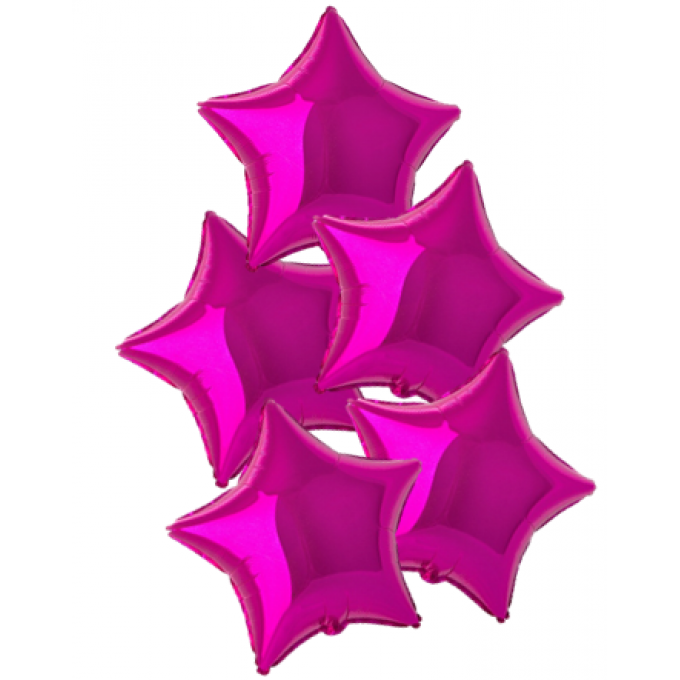 Набор фольгированных шаров 18"/45см ЗВЕЗДА Металлик Fuchsia