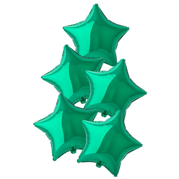 Набор фольгированных шаров 18"/45см ЗВЕЗДА Металлик Green