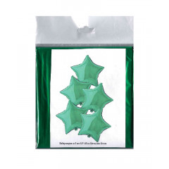 Набор фольгированных шаров 18"/45см ЗВЕЗДА Металлик Green
