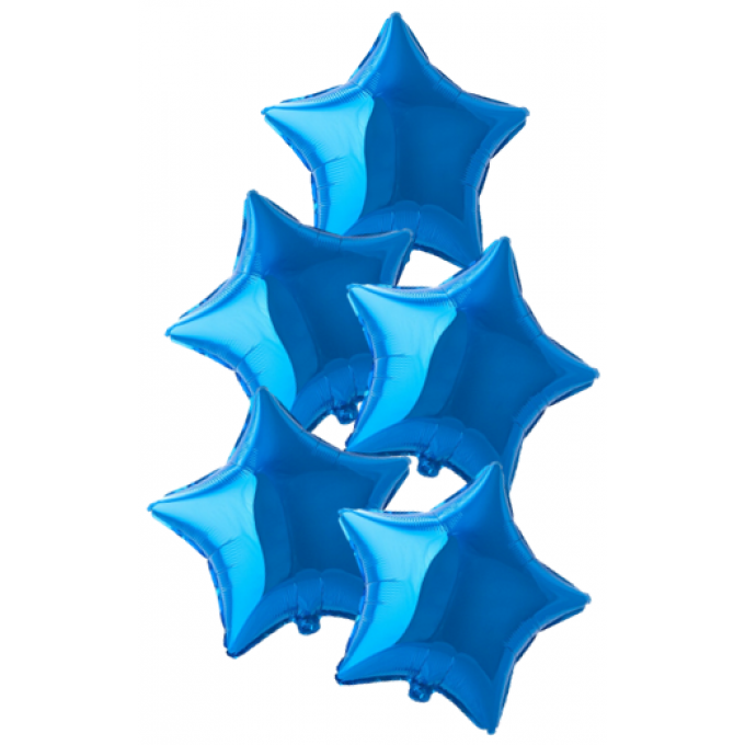 Набор фольгированных шаров 18"/45см ЗВЕЗДА Металлик Blue