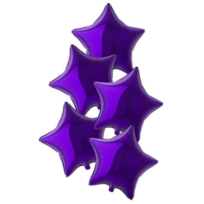 Набор фольгированных шаров 18"/45см ЗВЕЗДА Металлик Violet