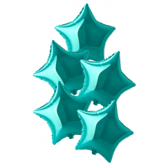 Набор фольгированных шаров 18"/45см ЗВЕЗДА Металлик Turquoise