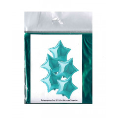 Набор фольгированных шаров 18"/45см ЗВЕЗДА Металлик Turquoise