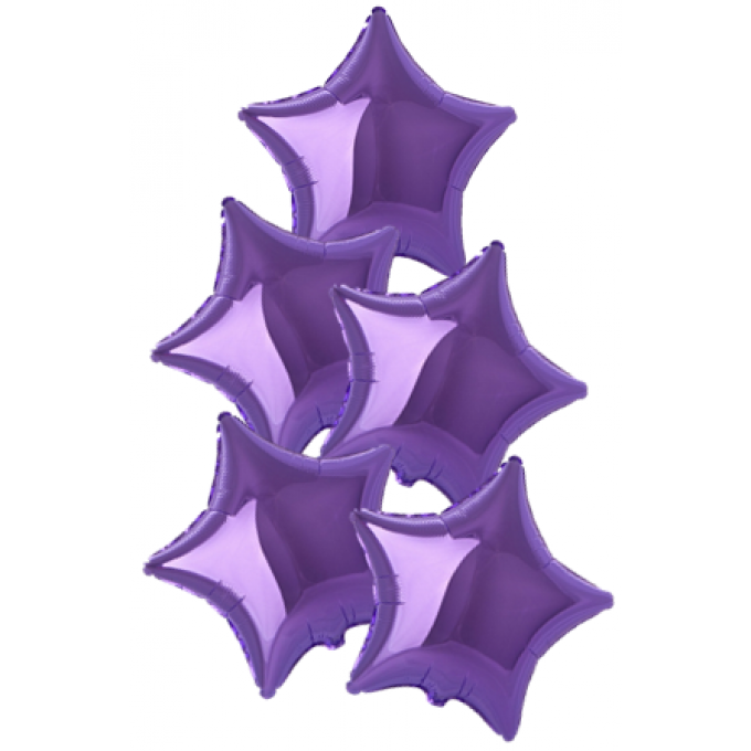 Набор фольгированных шаров 18"/45см ЗВЕЗДА Металлик Lilac