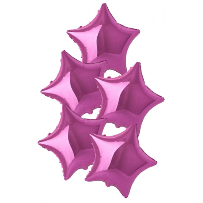 Набор фольгированных шаров 18"/45см ЗВЕЗДА Металлик Pink