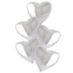 Набор фольгированных шаров 18"/45см СЕРДЦЕ Металлик Silver