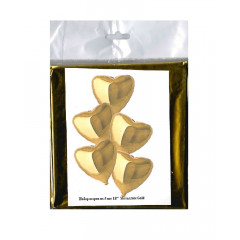 Набор фольгированных шаров 18"/45см СЕРДЦЕ Металлик Gold
