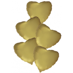 Набор фольгированных шаров 18"/45см СЕРДЦЕ Сатин Lemon