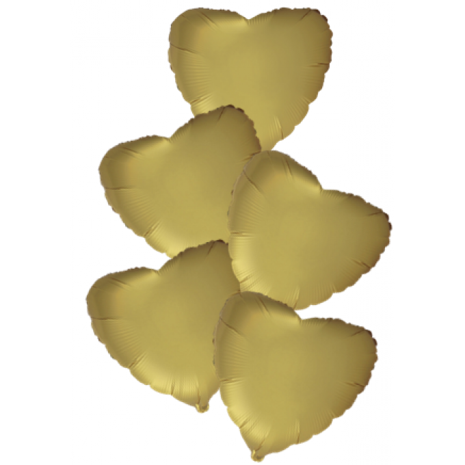 Набор фольгированных шаров 18"/45см СЕРДЦЕ Сатин Lemon