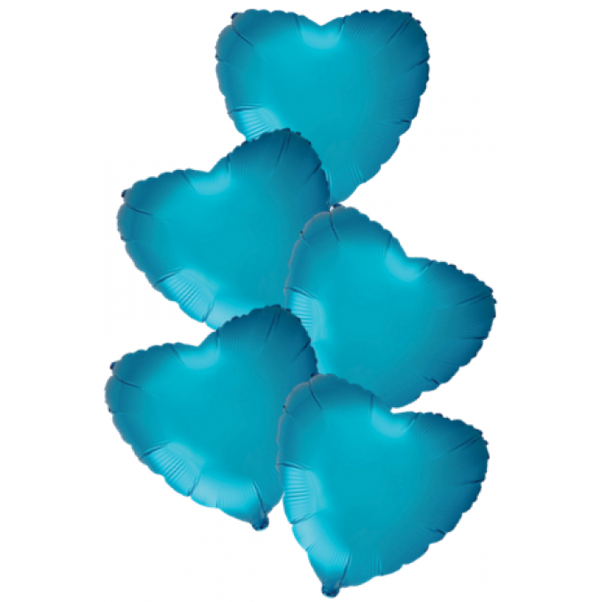Набор фольгированных шаров 18"/45см СЕРДЦЕ Сатин Capri