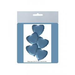Набор фольгированных шаров 18"/45см СЕРДЦЕ Сатин Steel Blue