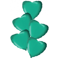 Набор фольгированных шаров 18"/45см СЕРДЦЕ Сатин Green