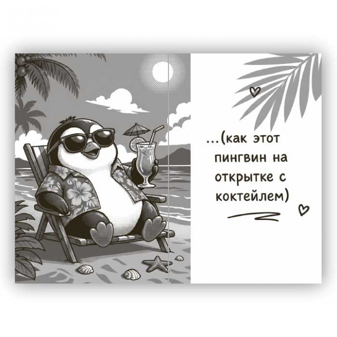 Открытка с конвертом Будь на чиле