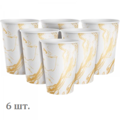 Набор стаканов "Белый мрамор"
