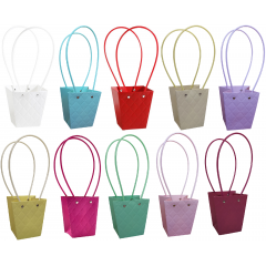 ПЛАЙМ пакет для цветов и подарков РОМБЫ 12*8*12,5см АССОРТИ (10в*1)