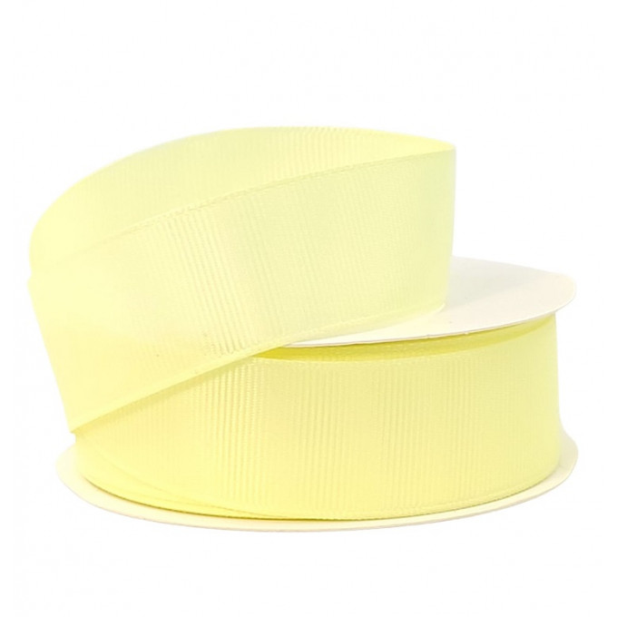 Лента репсовая 25мм*25 Y ЖЕЛТЫЙ ПАСТЕЛЬ
