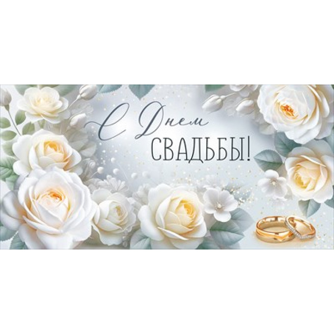 Конверт для денег "С Днем свадьбы!"