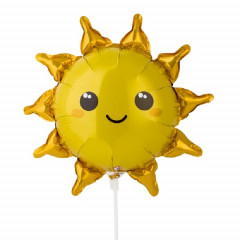 Воздушный шар фольгированный 14" Фигура-мини Солнце 36 см