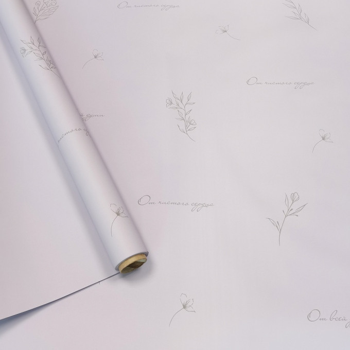 Пленка матовая 60см*10м Эскиз 65 мкм ЛАВАНДОВЫЙ