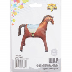 Воздушный шар фольгированный 35"/89см Лошадь огненная сатин