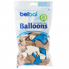 Воздушный шар латексный с рисунком 14" Пастель С НГ Снегирь 2цв