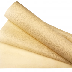 Фетр выбитый 50см*10м Цветы бежевый