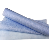 Фетр выбитый 50см*10м Цветы синий