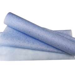 Фетр выбитый 50см*10м Цветы синий