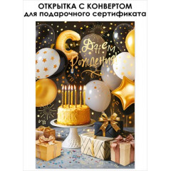 Открытка "С Днем Рождения!"